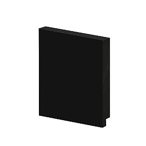 Rodapé Alizar 10x240x1,3cm 50010 Preto Vulcano Arquitech