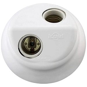 Plafon Bocal Duplo 100w 250v 18092 Branco Ilumi