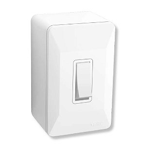 Interruptor Simples De Sobrepor 250v 10a Branco Fame