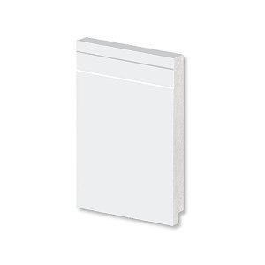 Rodapé Alizar 15x240x1,5cm 51015 Branco Arquitech