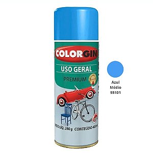 Tinta Spray Uso Geral Premium 400ml 55101 Azul Médio Colorgin