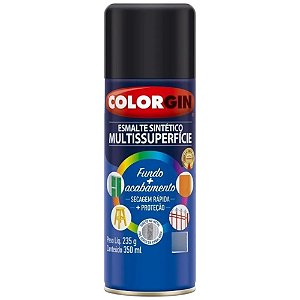 Tinta Spray Esmalte Sintético 350ml 746 Preto Colorgin