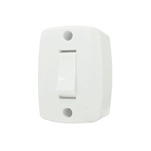Interruptor Simples De Sobrepor 6a 250v 16553 Branco Ilumi