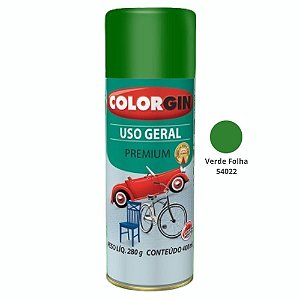 Tinta Spray Uso Geral Premium 400ml 54022 Verde Folha Colorgin