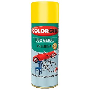 Tinta Spray Uso Geral Premium 400ml 55081 Amarelo Colorgin