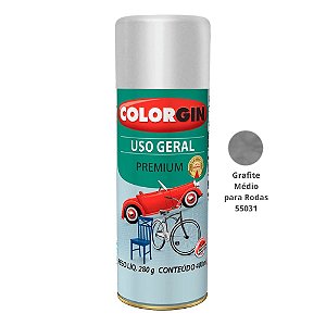 Tinta Spray Uso Geral Premium Me 400ml 55031 Grafite Médio Para Rodas Colorgin
