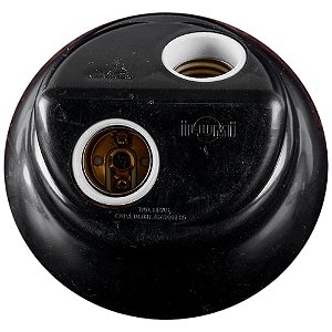 Plafon Bocal Duplo 100w 250v 18082 Preto Ilumi