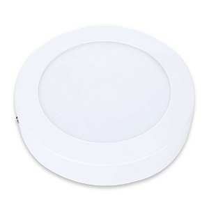 Painel Led Redondo De Sobrepor 18w 6500k Luz Branca Fria Bivolt Alu Branco Avant