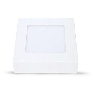 Painel Led Quadrado De Sobrepor 12w 6500k Luz Branca Fria Bivolt Pop Branco Avant