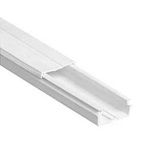 Canaleta Com Fita Dupla Face 20x10mm Branca 2 Metros Ilumi