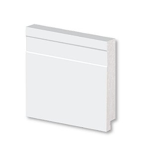Rodapé Alizar 7x240x1,5cm 51007 Branco Arquitech
