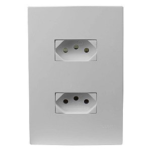 Conjunto Tomada Dupla Monobloco Separadas 10a 250v I9 94120 Branco Ilumi