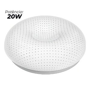 Plafon Led De Sobrepor Iara 20w 6500k Luz Branca Fria Bivolt Branco Avant