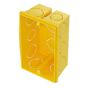 Caixa De Luz De Embutir 4x2 Amarela Fortlev
