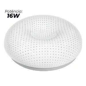 Plafon Led De Sobrepor Iara 16w 6500k Luz Branca Fria Bivolt Branco Avant