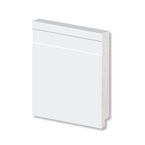 Rodapé Alizar 10x240x1,5cm 51010 Branco Arquitech