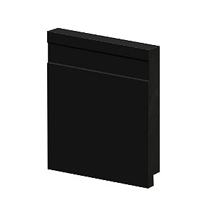 Rodapé Alizar 10x240x1,5cm 51010 Preto Vulcano Arquitech