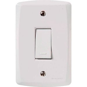 Interruptor Simples De Embutir 250v 10a Lux2 Branca Tramontina