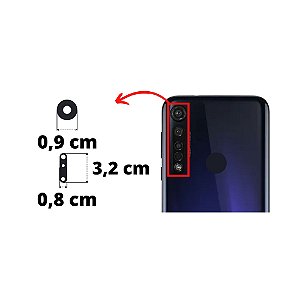 Lente Câmera Moto G8 Plus (Kit 2 lentes)