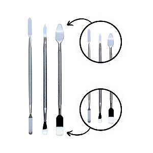 Kit 3un Espátulas Metal