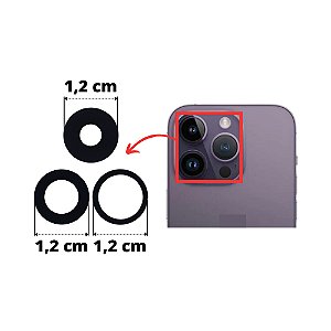 Lente Câmera Iphone 14 Pro / Iphone 14 Pro Max (Kit 3 Lentes) - PK Mobile -  A sua Distribuidora de componentes p/ celulares.