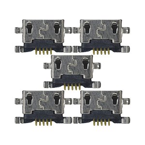 Kit 5un Conector Carga Micro USB - K4 2017 (k230)