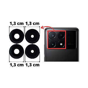 Lente Câmera Poco X6 Pro (Kit 4 Lentes)