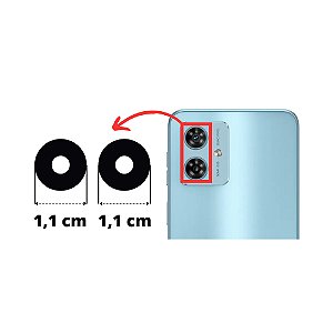 Lente Câmera Moto G54 (Kit 2 lentes)