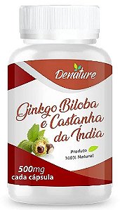 Ginko Biloba + Castanha da ìndia 60 caps. - Auxiliar Para Tratar Da Labirintite