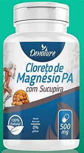 Cloreto De Magnésio Pa com Sucupura 500mg 60 Cáps Denature