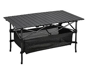 Mesa Dobrável Portatil Alumínio Enrolar 120 X 55 Cm Camping