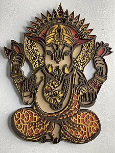 Mandala Ganesha - Removedor de obstáculos - 43x33 cm