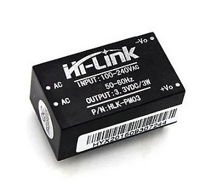 Mini Fonte HLK-PM03 90-264VAC para 3.3VDC 3W