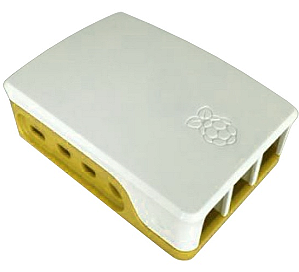 Case Raspberry Pi4 Amarelo e Branco