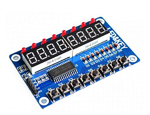 Módulo Display 7 Segmentos 8x7 TM1638 com botões programáveis