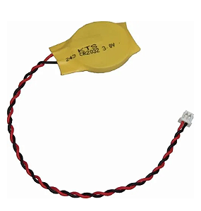 Bateria CR2032 c/ Conector para Notebook - KIT C/ 10 UN