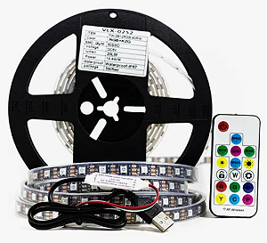 Fita LED FW-2812RGB-60RW - 5 metros - c/controle