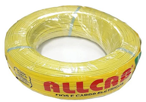 Cabo Flex 105G 300V Estanhado 0,14mm - Amarelo - 100 Metros