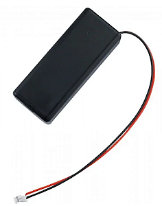 Suporte P/ 3 Pilhas AAA C/ Tampa ON/OFF C/ Conector JST