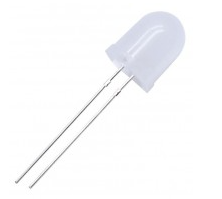 LED Difuso 10mm Branco - KIT C/ 10 UN