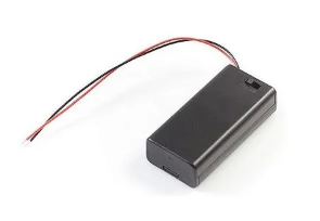 Suporte P/ 2 Pilhas AAA c/ Tampa e ON/OFF