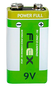 Bateria 9V Zinco - Flex - FX-9Z1A