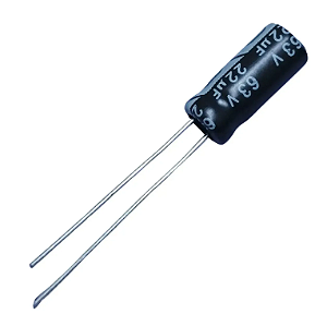 Capacitor Eletrolítico 22uF / 63V - KIT C/ 10 UNIDADES