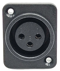 Conector XLR Fêmea 03 Pinos Para Painel - LS-1027