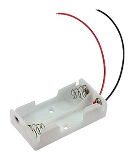 Suporte Canoa 2 Pilhas AA BRANCO
