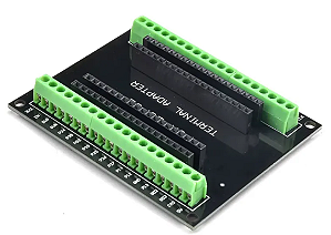 Placa de Expansão c/ Bornes Para ESP32 - 38 pinos - Verde