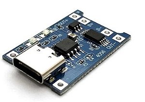 Módulo Carregador de Baterias de Lítio TP4056 - USB-C