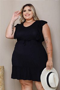 Vestido Curto Plus Size "