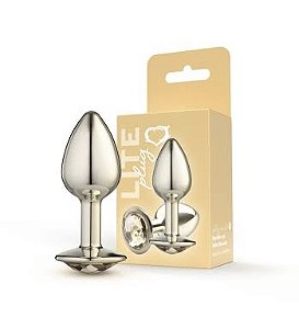 PLUG P - DOURADO COM PEDRA DOURADA LINHA LITEPLUG SEXY FANTASY EM POLIPROPILENO