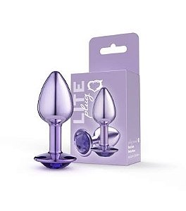 PLUG P - ROXO COM PEDRA ROXA LINHA LITEPLUG SEXY FANTASY EM POLIPROPILENO